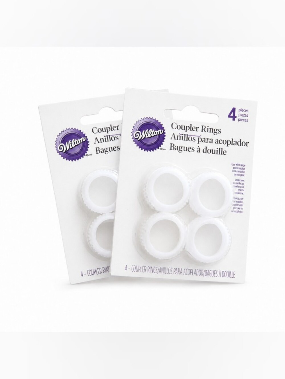 🎂 Wilton Standard Coupler Rings for Decorating Tips – 2 Packs, 8 Pieces New